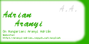 adrian aranyi business card